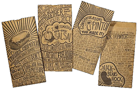 The design of the Chipotle bag that I used as inspiration for my journaling on this layout