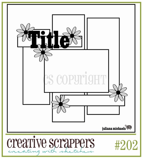 The Creative Scrappers sketch I referenced while making this layout.