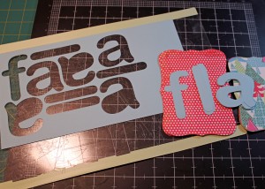 I cut out the letters for my version using my Silhouette