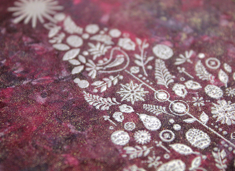 Christmas cards 2016: close-up of shimmer