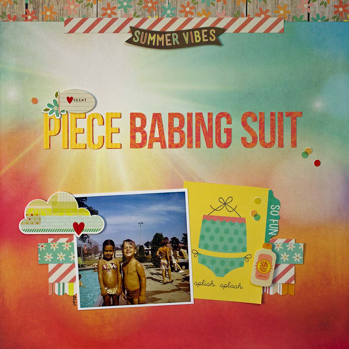 Piece babing suit